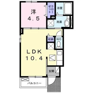 ソレイユ・ルヴァン【1階】の間取り