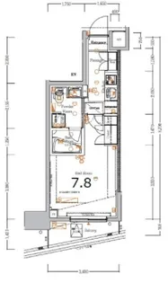 XEBEC大鳥居ASYLCOURT【5階】の間取り