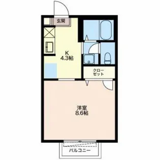 コーポオアシス【1階】の間取り