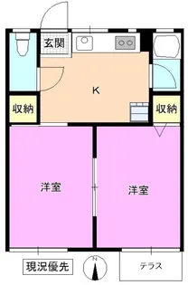 コーポ田中B【2階】の間取り