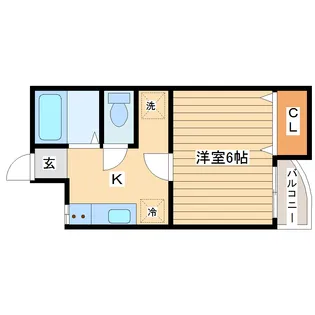 インペリアル長命【3階】の間取り