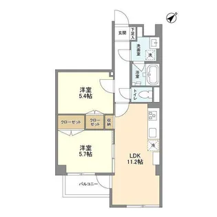 ROCKCOURT三田【1階】の間取り