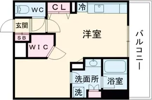 プレジール三ノ宮【5階】の間取り