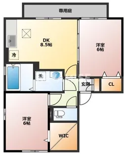 ラフィーネ三城【1階】の間取り