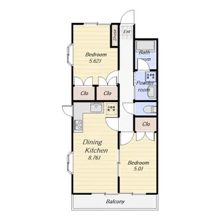 エスペランサ鵠沼II【2階】の間取り