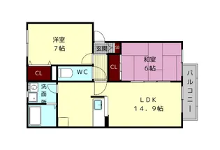 カーサベルデ【1階】の間取り