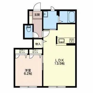 メゾンドシャリテII【1階】の間取り