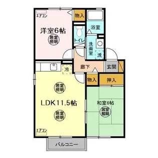 ベルクレール【1階】の間取り