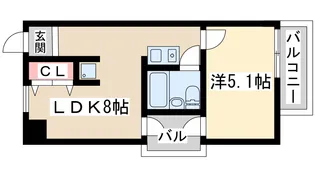 ラ・ペール一番館【9階】の間取り