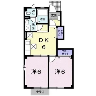 グリュック笹山 壱番館【1階】の間取り