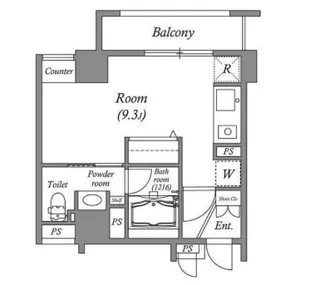 インプルーブ新川崎【6階】の間取り