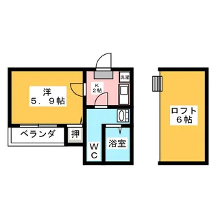 メゾンオードリー【2階】の間取り