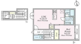 オルキデ蘆花公園参番館【2階】の間取り