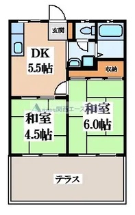 ハイツシャローム【1階】の間取り