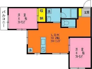 キャッスルコーストIII【1階】の間取り