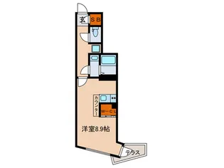 K&W千駄木【1階】の間取り