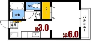 ルミエール萩原【1階】の間取り