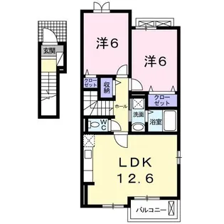 シュッド【2階】の間取り