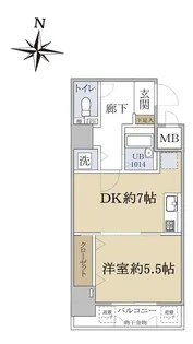 リーガル西長堀【4階】の間取り