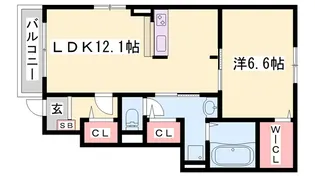 メイベリーナII【1階】の間取り