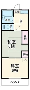 北里サイドハイツII【1階】の間取り