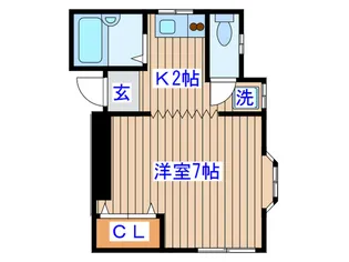 ハイツ豊栄【2階】の間取り