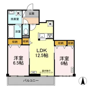 カーサ ファミリオ【3階】の間取り