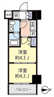 スパシエ蒲田グランドタワー【8階】の間取り