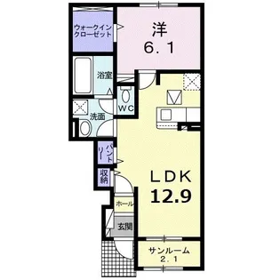 エアリ-・ネオハウス I【1階】の間取り