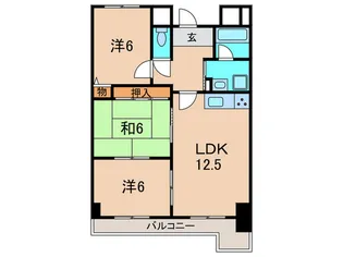 KSMレジデンス伊丹【2階】の間取り