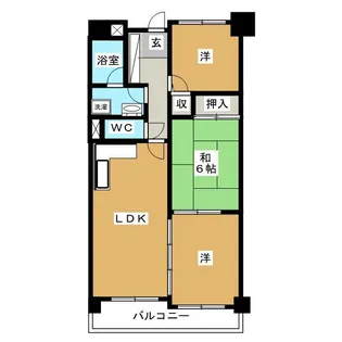 アーバンパーク行徳【6階】の間取り