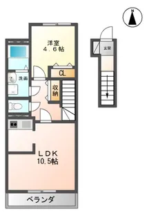 ヴァンベールII【2階】の間取り