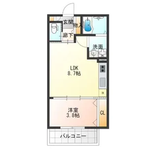 WIN玉出II【3階】の間取り