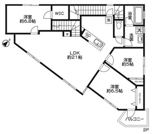 柿の木坂マンション【2階】の間取り