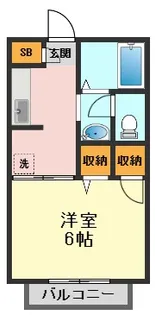 メゾンドソレイユ【1階】の間取り