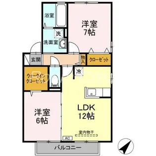 オーキッドコートC【2階】の間取り