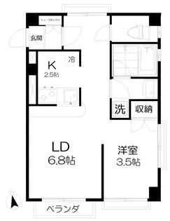 三鷹台コーポ【3階】の間取り