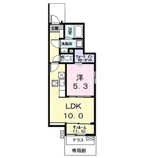 コートハイムKII【1階】の間取り