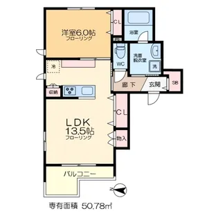 クレストK【1階】の間取り