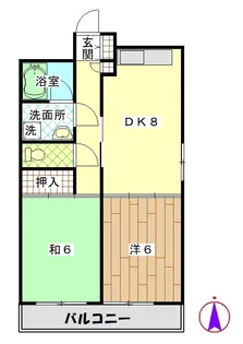 川辺泉町マンション【1階】の間取り