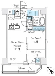 プライムブリス巣鴨【7階】の間取り