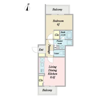 トップヒル【1階】の間取り
