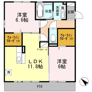 グランソーレII【1階】の間取り