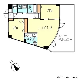 ハーベストヒルズ溝の口1【2階】の間取り