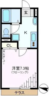 ベルメゾン鷺宮【1階】の間取り