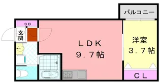 H-maison衣摺III【3階】の間取り