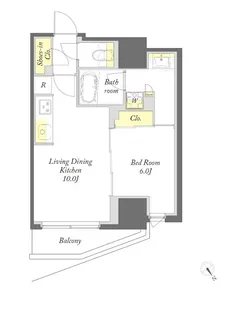 プライムメゾン入谷【4階】の間取り