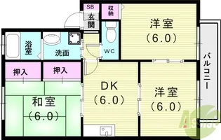 ベルフォーレ2【1階】の間取り
