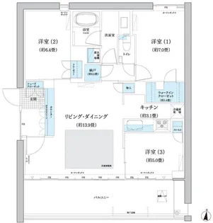 ガーデニエール砧 WEST【10階】の間取り