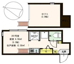 ヴィスタグランデ南阿佐ヶ谷【2階】の間取り